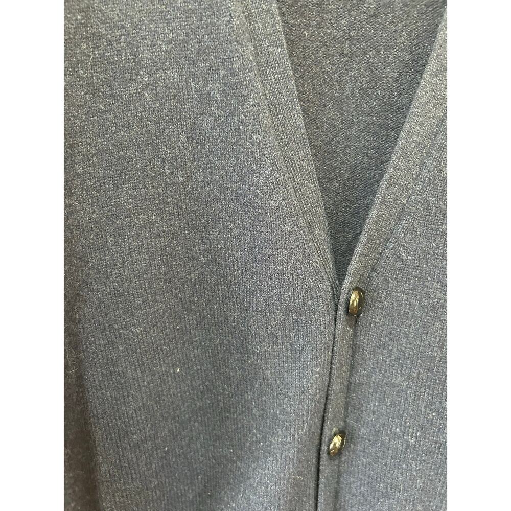 Grant Thomas wool cardigan mens XL blue v neck pockets - Picture 2 of 7